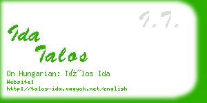 ida talos business card